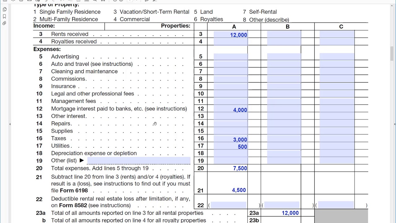 Is Rental Income Taxable? The Ultimate Positive & Powerful Guide for Landlords 10 How to fill out IRS Schedule E, Rental Income or Loss